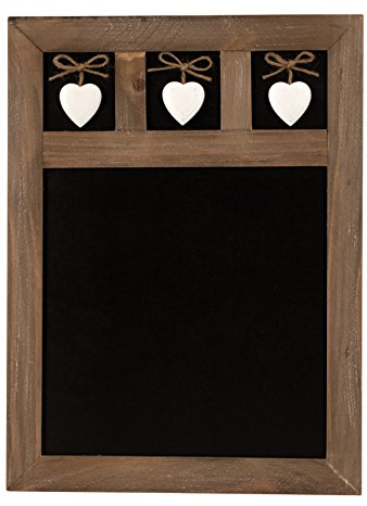 Geschenkestadl Kreidetafel Memotafel 30 cm x 40 cm Tafel mit Herz Küchentafel Holzrahmen Wandtafel