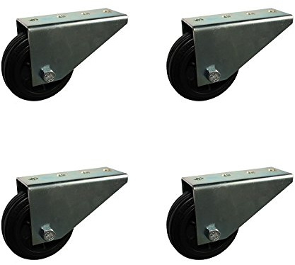 4 Stück Stützrollen Rad 80 mm Räder Torrolle Rollen Stützrad Torlaufrolle verzinkt GU