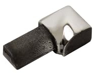 Viertelkreis Edelstahlschiene Fliesenschiene Edelstahl V2A 10mm | Viertelkreis-Eckstück aus Edelstahl V2A für einen sauberen Profilabschluss, passend für ein 10-mm-Profil.
