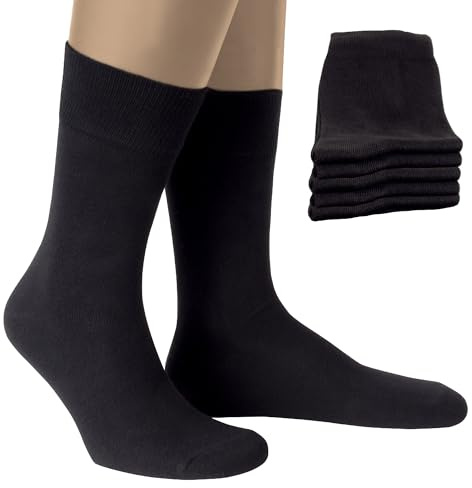 ALL ABOUT SOCKS Chaussettes noires pour hommes et femmes (Lot de 10) - Chaussettes de Qualité Supérieure - Bas en coton - Made in Europe - OEKO-TEX 100