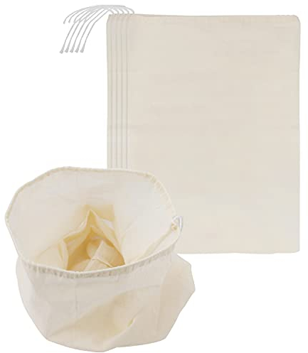 Belle Vous Passiertuch Wiederverwendbar Muslin Baumwolle Käsetuch (6er Pack) - 29 x 50 cm - Netz-Filter-Sieb Perfekt als Nussmilch Maker, für Fruchtsaft, Wein, Joghurt, Käse, Coldbrew Kaffee & Tee