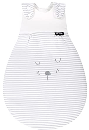 ALVI Baby-Mäxchen Außensack Schlafsack SET + Windel,Blaubär' | Ganzjahresschlafsack mitwachsend, atmungsaktiv & wattiert | ärmellos, 100% Baumwolle | TOG 2,5-3,0 | 60 °C waschbar, ÖKO-TEX geprüft