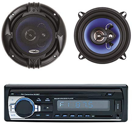 Clementine 8428BT 4x45w Lettore MP3 per auto PNI per auto con altoparlanti per auto coassiali PNI HiFi650, 120 W, 16,5 cm