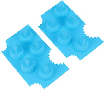 2PCS Ice Cube Jelly Tray Silicone Shark Cake Chocolate Fondant Cookie Mold Kitchen Baking DIY Tools (Sky- Blue)