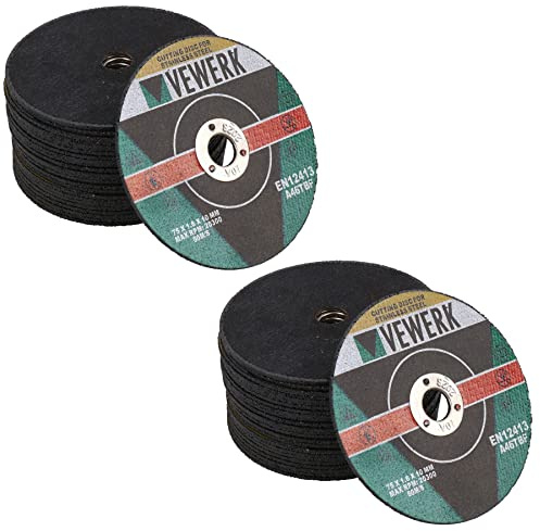 Lot de 50 disques de meulage en acier inoxydable de 75 mm pour outil de coupe à air 1,6 mm