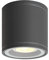 DAWALIGHT Foco de techo LED, foco superficie para Interior o Exterior,luz techo, Bombilla GU10, Cilíndrico, IP44 impermeable luz downlight para Balcón, sala de estar pasillo,aluminio, gris oscuro