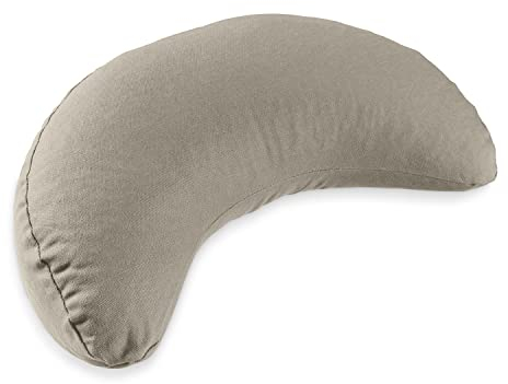 Lotuscrafts Yogakissen Halbmond Shanti - Halbmondkissen - Meditationskissen mit Bezug aus 100% Baumwolle - Yoga Sitzkissen halbmondförmig mit Dinkelfüllung - GOTS Zertifiziert