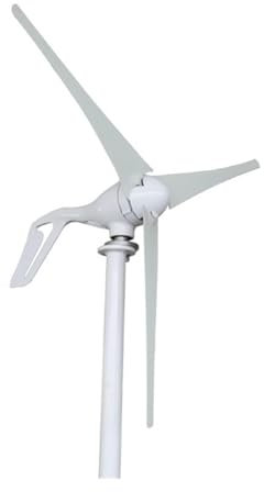 Aerogenerador 400W AC12V/24V colorido aerogenerador pequeño molino de viento for uso doméstico o en barco con controlador de viento de 600W Generador de turbina eólica ( Color : 3 white blades , Size