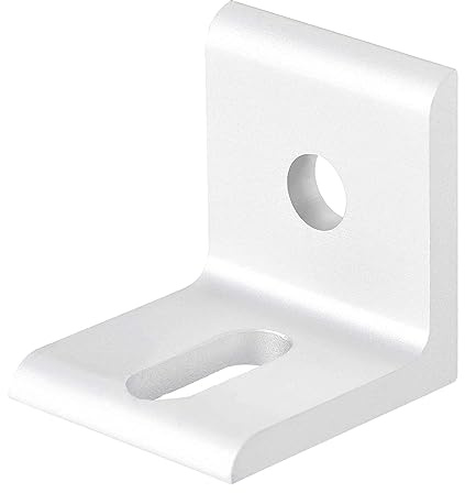 TOP-VIGOR 8 soportes de ángulo de esquina interior, 2 agujeros, cierre en forma de L, 30 mm x 30 mm x 27 mm para perfil de extrusión de aluminio serie 3030