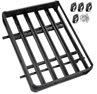 Dachträger Universal Auto Dach Rack Last 100 KG Gepäck Fracht Zelt Quer Bars Ski Halter Fahrrad Träger Ball Anhänger Camper Van Dachgepäckträger (Farbe : Schwarz)