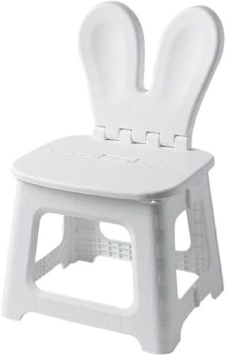 Dinntty Klappbarer Kinderstuhl Rückenlehne, Hasenhocker, Kunststoff-tritthocker, Arbeitszimmerstuhl, Niedriger Wohnzimmerstuhl Für Terrasse
