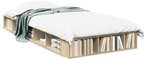 LAPOOH Bettgestell Sonoma-Eiche 90x200 cm Holzwerkstoff, Bett, Bettgestell, Jugendbett, Schlafzimmer Bett, Bed Frame -3280519