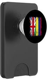 UK Mauritius Half Flag British Mauritian Roots Pride PopSockets PopWallet for MagSafe