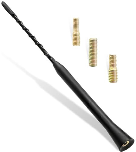 1 Pcs Universal Car Antenna Replacement,AM/FM/DAB Roof Car Radio Aerial Mast Comes With Screws M4 M5 M6,Radio Signal Booster Rod Car Antenna For vehicles(23cm/9 inch Long)