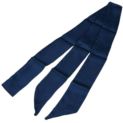 GORGECRAFT 2pz Sciarpa Lunga e Sottile in Tinta Unita Elegante con Nastro in Raso di Poliestere Blu di Prussia con Cintura Sottile per Capelli per Borse Manici Cintura da Donna Accessori per Capelli.