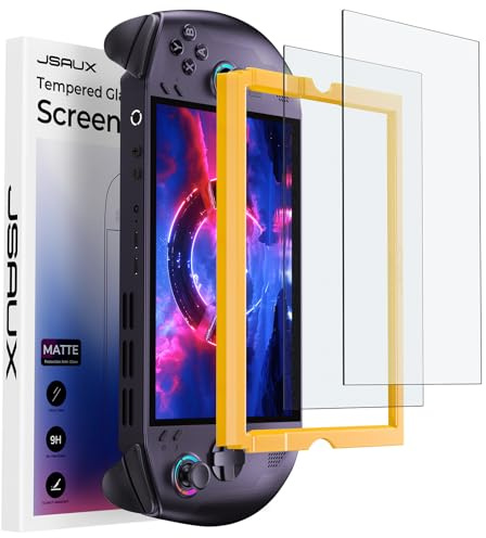JSAUX 2er-Pack Entspiegelte Schutz Glas für Legion Go S 8 2025, Mattes Displayschutzfolie mit 9H Härte, Kratzfest, Full-Screen Abdeckung, Einfache Installation mit Montagerahmen, Schutz Zubehör