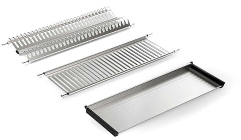 Gresinex - Escurreplatos de Acero Inoxidable para Mueble de Cocina – Bandeja Recogeaguas, Soporte para Platos y Vasos – Instalación en Módulo 60, 80, 90 cm (Módulo 60 (580x234mm))