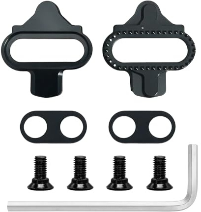 Bike Fahrrad Schuhplattenset,2 Paar Schuhplatten SM-SH51 Cleats,Kompatibel mit Shimano MTB SPD Pedalen (SH51),für Herren und Damen Mountainbike Schuhe,rutschfeste SPD Cleats für Fahrrad Pedale