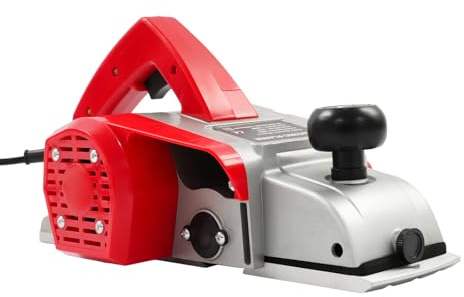 Cepilladora eléctrica de mano, 1300 W, profesional para madera con motor de cobre, cepillado y desbarbado precisos, profundidad máxima 2 mm/18 mm, regla guía y tope de profundidad, para muebles y