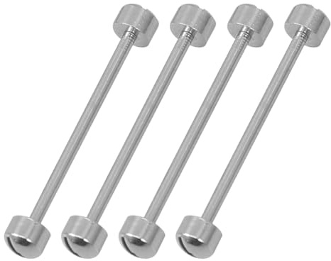 TOPPERFUN Kit de 4 Varillas de Tornillo y Compatible para Correas de Reloj en Acero Plata Instalación Segura para Uso Profesional y Personal
