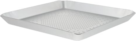 Toyvian Teglia Quadrata per Pizza Fori in Lega di Alluminio 30 Cm, Teglia per Pizza al Formaggio Antiaderente e Lavabile in Lavastoviglie, Utensile da Forno per Uso Domestico