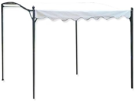 VERDELOOK Pergola, Gazebo in Ferro Verniciato, 2x3 m, Bianco per Copertura e arredo Esterni
