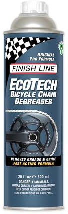 Finish Line EcoTech Bicycle Degreaser for Bikes, Biodegradable Soy-Based Cleaner for Chains, Gears, and Components, Safe on Rubber, Plastic, and Painted Surfaces, For Tough Grease - 20oz - Pour Can