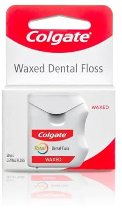 Colgate Waxed Dental Floss for Improved Mouth Health 50 Mtr Pack of 6
