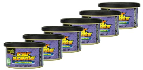 6X California Scents Car Scents Monterey Vanilla Lufterfrischer Raumerfrischer Autoduft 7026