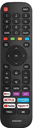 FOXRMT Ersatzfernbedienung EN2G30H für Hisense-VIDAA-TV-Fernbedienung,mit Netflix, Prime Vido, YouTube, Rakuten TV-Tasten