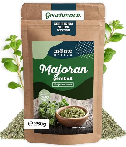 Marjoram dried Monte Nativo (250g) - Dried Marjoram Herb - Gently dried and aromatic Spices ideal for Cooking and Seasoning