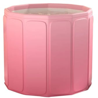 Phjaoeyui Baignoire Pliable Adulte Baignoire Pliable Ronde Portable Baignoire Autoportante Pour Douche Adulte Spa à Domicile Sel de Bain Glace Facile à Installer (Yellow)