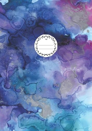 Notenheft DIN A4 Blanko - Lineatur 14: 110 Seiten | 55 Blatt | Musik Unterricht Komposition | Schule + Studium | 12 Systeme mit Seitenzahlen | Aquarell