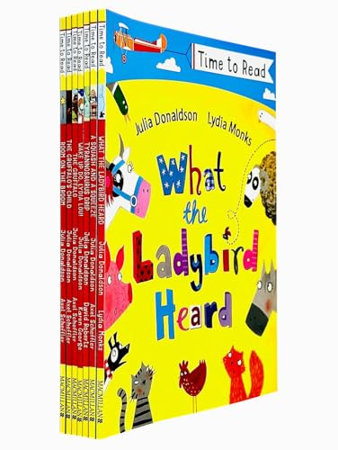 Time To Read Collection 7 Books Set By Julia Donaldson (What the Ladybird Heard, A Squash and a Squeeze, Tyrannosaurus Drip, Wake Up Do Lydia Lou, The Gruffalo, Gruffalo's Child, Room on the Broom)
