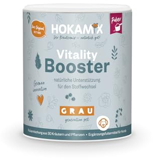 Grå – originalet – HOKAMIX30 Classic pulver, allround-örtblandning för hundar, 30 viktiga örter för vård, 1 förpackning (1 x 400 g), tilläggsfoder för hundar