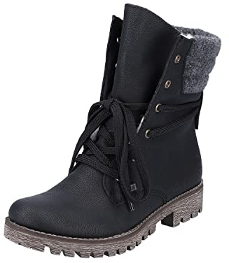 Rieker - 78531, Botines Mujer, Negro (Schwarz/Anthrazit 00), 41 EU