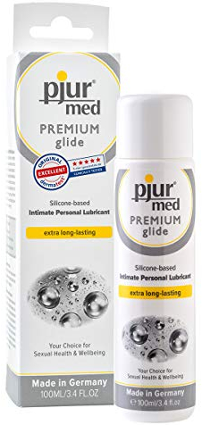 pjur med PREMIUM (100ml) - Lubricante sanitario de silicona - para mucosas/piel muy sensible - apto para alérgicos