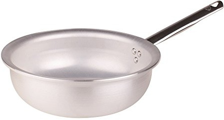 Pentole Agnelli Linea Alluminio Professionale Padella a Mantecare 5mm Radiante , Argento, 32 cm