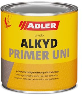 ADLER Unigrund LM - 2,5 L Grau - Grundierung/Haftgrundierung für Eisen Stahl Zink Alu, Rostschutzgrundierung für Metall | Sehr gute Haftung auf Metall, NE-Metallen, Hart-PVC und Holz, sehr schnelle Trocknung, hoher Korrosionsschutz, stark deckend