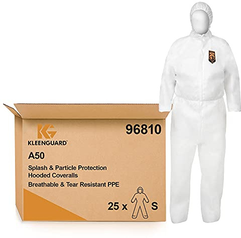 Combinaison respirante à capuche contre les particules et les projections KleenGuard A50 96810 - Blanc, taille S, 1 x 25 (25 pièces au total)