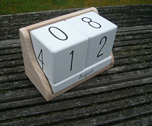 Dekorativer, ewiger Kalender, Tischkalender, Holz+MDF, Impressionen