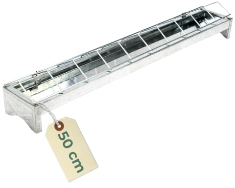 Futtertrog Metall Küken Futterautomat Hühner Zubehör Kükenfutter Automat Futterspender Küken Hühner Futtertrog Gitter 50 cm