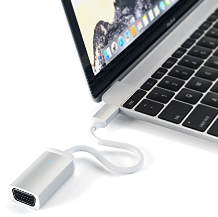 Satechi Adaptateur de Câble USB-C vers VGA 1080p@60Hz pour MacBook Air & Pro M5 M4, PC Portable, Tablette, iPad et Plus – Argent