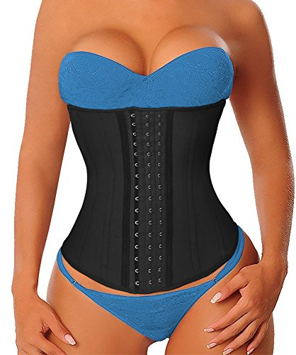 YIANNA Korsett Damen Bauchweg Body Shaper Corsage Shapewear Stark Formend Korsage Latex Sport Waist Trainer Corset
