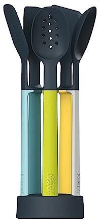 Joseph Joseph Elevate Silicone 5-Piece Kitchen Tool Set with Compact Stand - Opal