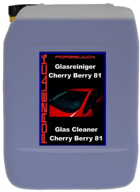PORZELACK® Premium Fensterreiniger Cherry Berry 5 Liter Kanister - Für streifenfreies Glas - Für Auto-Scheiben, Car Glass, Fenster, Glas & Terassendach Reinigung