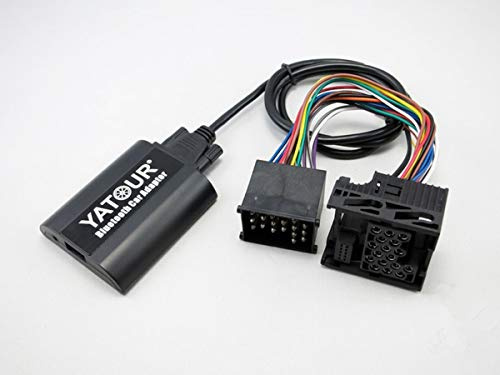 Shine Bluetooth CD Wechsler AUX Adapter MP3 USB Aufladen kompatibel für iP Android für BMW Round 17 Pin X5 X3 E46 E39 E36 (BTA-BMW1)
