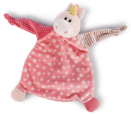 NICI 43652, rosa Schmusetuch Einhorn Stupsi, 25 x 25 cm
