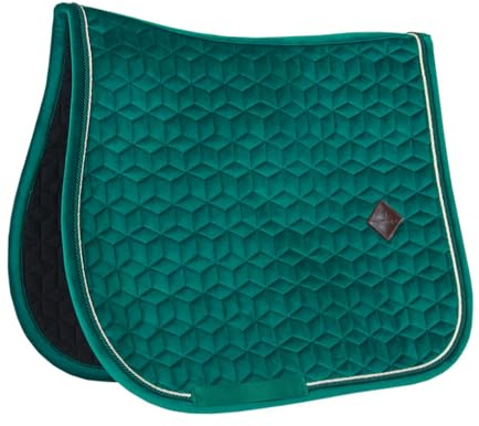 Tapis de selle FULL - Vert foncé - Velours - Saut d'obstacles