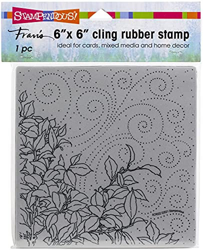 Stampendous 6CR022 Haftstempel-Leafy Breeze, weiß, One Size
